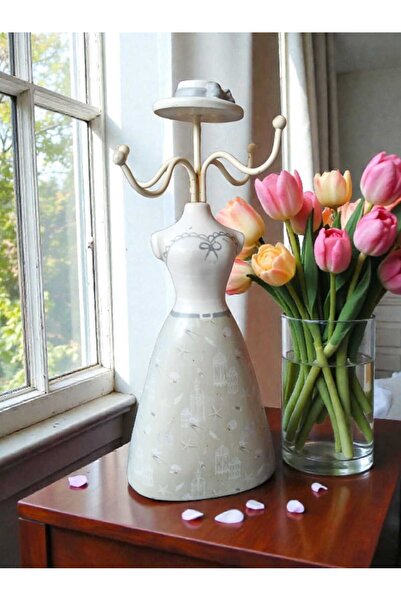 Hureggo Vintage Female Figure Bedside Polyester Jewelry Stand & 22 cm