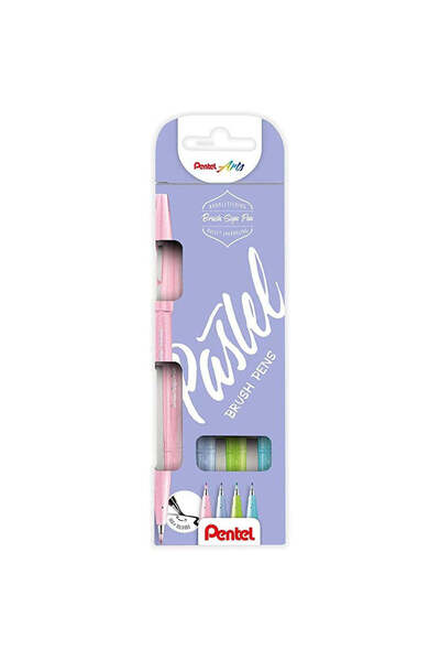 Pentel marker for handwriting, pastel colors, 4 colors/set