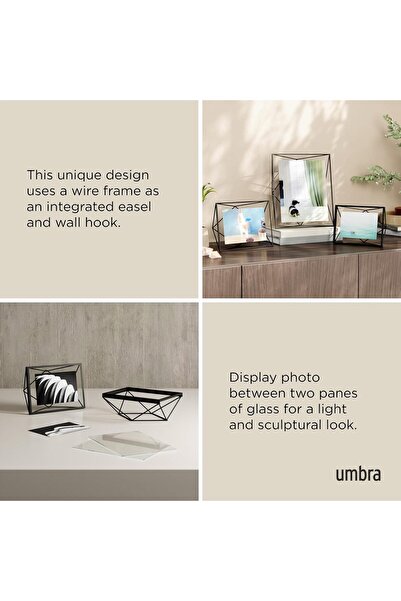 umbra Prisma Picture Frame, 4" x 6", Black