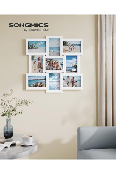 SONGMICS 4x6 Collage Picture Frames for Wall Decor, 9-Pack, Cloud White