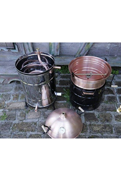Destilatori Tuica Boiler 25 Liters with Mixer and Firebox for Gas Burner
