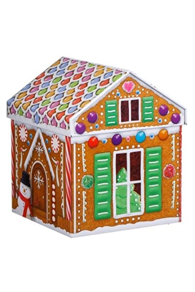 AB HOMES Metal Food Tin 15.2x15.2x19cm – Gingerbread House, Biscuit & Sweets ...