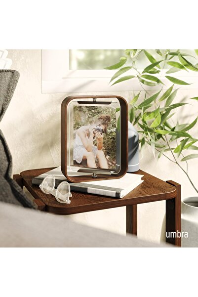 umbra Bellwood Desk Frame 5" x 7", Aged Walnut