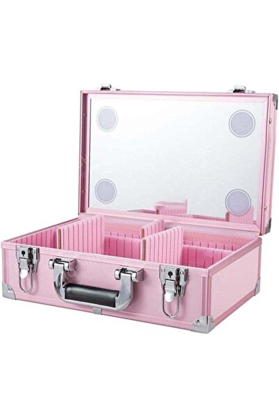 REXA R حقيبة مكياج سفر. حقيبة مكياج سيرفانت من الألومنيوم بإضاءة LED، حقيبة س...