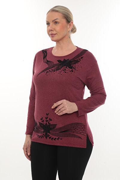 AfifeCOLLECTİON Wool Viscose Blouse Mother Blouse Printed