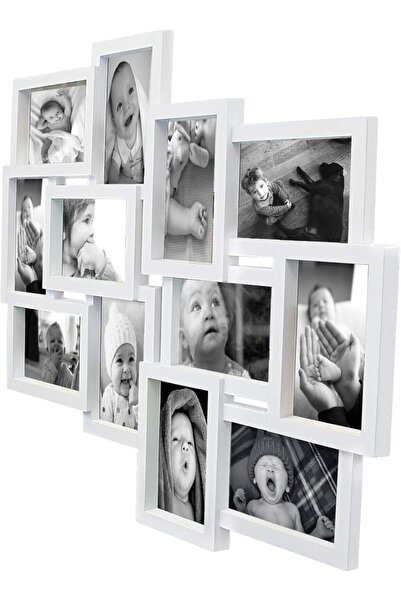 TOYBY 12-Opening 4x6 Photo Collage Frame - White