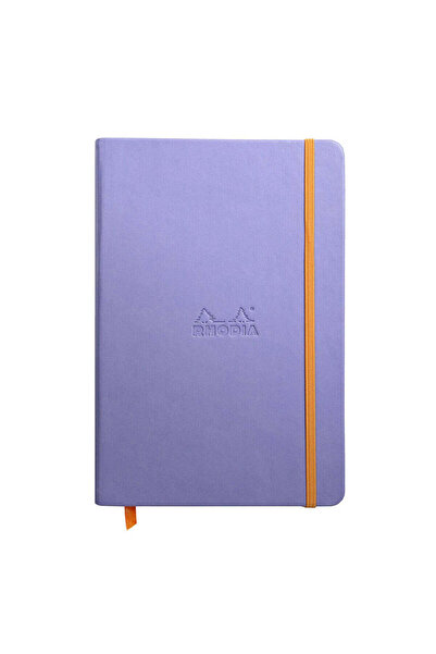 Rhodia Caiet A5, 96 de coli, liniat, copertă cartonată, hârtie ivory 90 g/m², Rhodiorama, iris