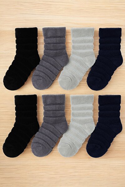 tibo 8 чифта дебели двустранни зимни кърпи Детски чорапи