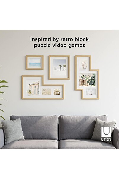 umbra Gallery Collage Picture Frame Set, Natural, Set Of 4