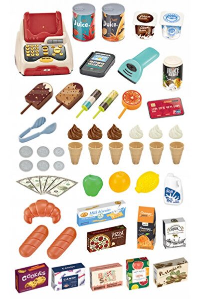 Matadi Supermarket with cash register and scanner with sound for children Matadi, size 86 x 56 x 34 cm, 55