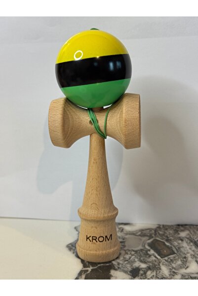 Krom Kendama KENDAMA KROM PRO USA BEST QUALITY 18 cm CUPE MARI YELOW BLACK GREEN MULTICOLOR