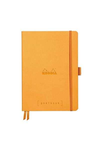Rhodia Caiet GoalBook A5, 120 de coli, punctat, copertă moale, 90 g/m², portocaliu