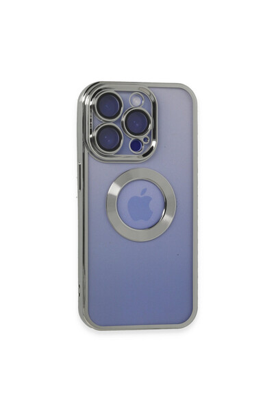 NewFace حافظة ايفون 15 برو ماكس من السيليكون - فضي