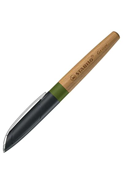 Stabilo Grow Ballpoint Pen, 0.5 mm, M, materials, moss green/oak