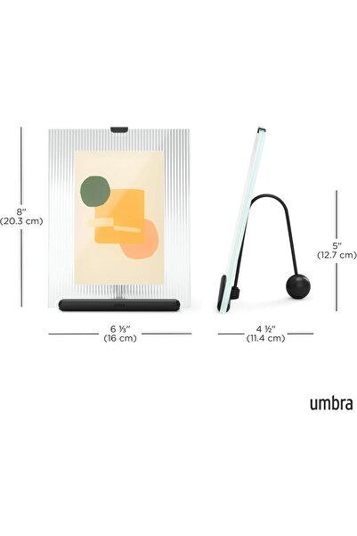 umbra Flute Picture Frame, 4x6 in, Black