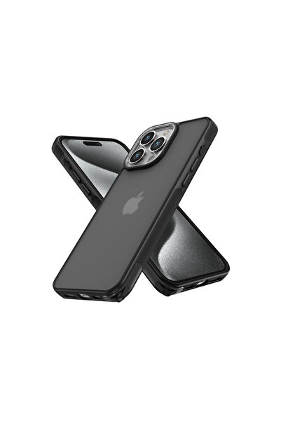 NewFace غطاء حماية أنيق لهاتف آيفون 15 برو ماكس - أسود