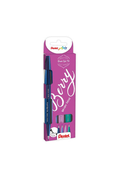 Pentel marker for handwriting, pastel garden colors, 4 colors/set