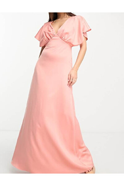 Maya Deluxe Long dress, Coral