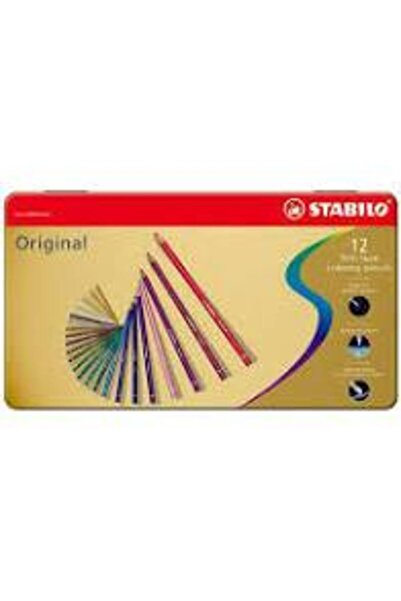 Stabilo Original Colored Pencils, 12 colors / set, metal tin