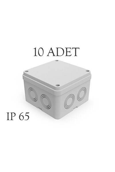 Mutlusan 110X110X74 Sıva Üstü (8 Çıkışlı) Termoplastik Buat ( IP 65) 10 Adet