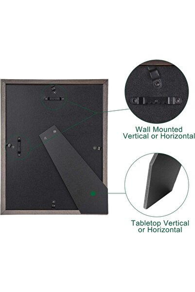 Emfogo Picture Frames 8.5 x 11 - Set of 2 Certificate/Diploma Frames, Weathered Grey