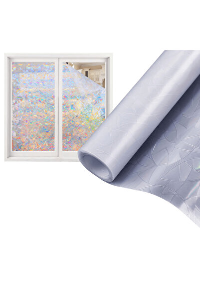 OferteTop Folie Decorativă pentru Geamuri cu Efect de Curcubeu și Protecție S...