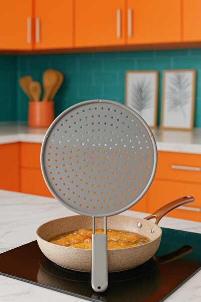 Pazarika Silikon Yağ Sıçratmaz Koruyucu Kapak – Tava ve Tencere İçin Delikli Kızartma Sıçrama Önleyici