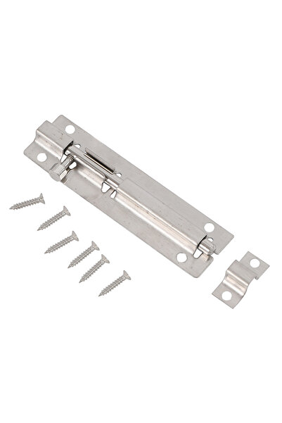 Lawazim قفل مزلاج منزلق 5 بوصة غير لامع - قفل مسمار أسطواني مع براغي