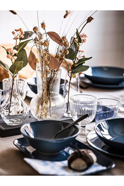 EliteEco IKEA Padrag Vase, clear glass, 17 cm