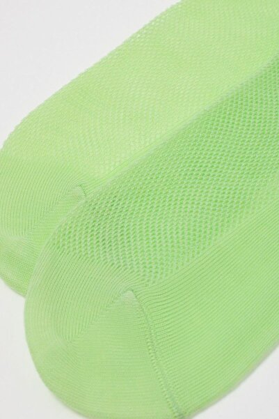 Conte Elegant Ultrashort cotton socks with mesh pattern, Conte Active 277 - Lime Green, 38-39 (25)