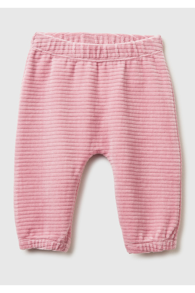 United Colors of Benetton Baby pink ribbed patterned embroidered back elastic...