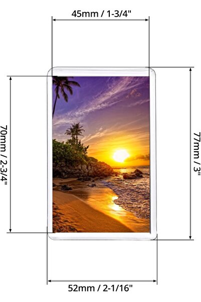 Generic 10Pcs Small Magnetic Photo Frames for 7x4.5cm Photos Mini Acrylic Refrigerator Picture Frame Magnets