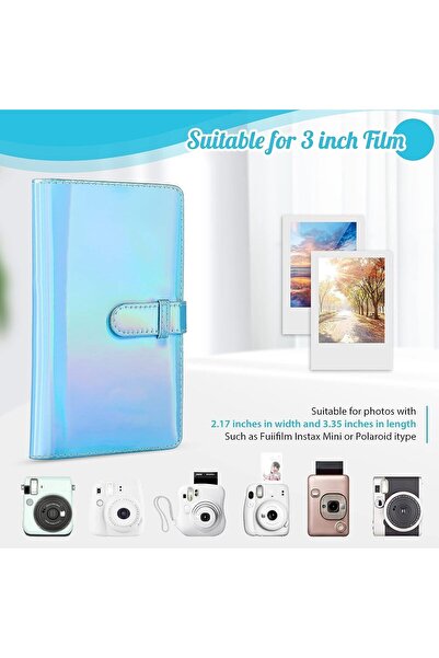 X SPRING Pockets Photo Album, 96 Pockets Capacity Instant Photo Album for Mini Pictures