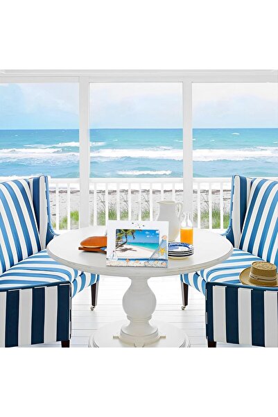 KASTWAVE Desktop Wooden Photo Frame 6x4 Inch – Mediterranean Beach/Nautical Theme