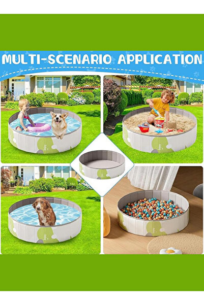 Generic Foldable Kids Sand Pool Toys , 120CM Foldable Swimming pool，Outdoor Paddling Pool for Kids