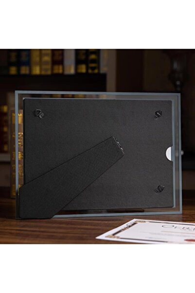 Generic Picture Frames, Silver Glass Certificate Frame for Document Diploma, Tabletop Display 8.6x12in