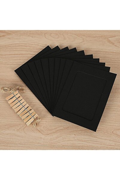 Generic Mixed Colors Paper Photo Frame Set with Wooden Clip and String (30pcs)