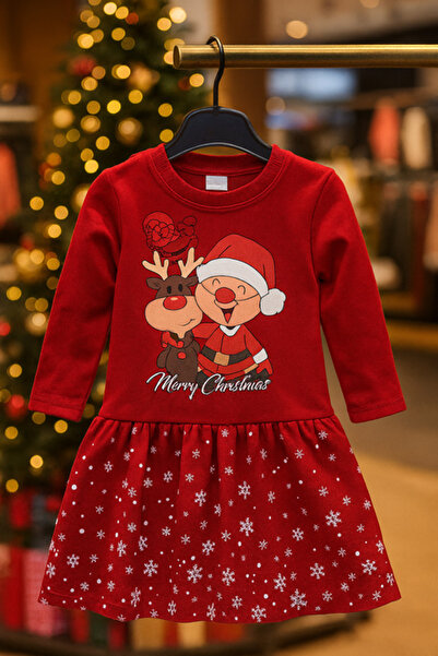 Inovius Rochita de Bumbac cu Motive de Craciun - NNK101-Marime 3 Ani