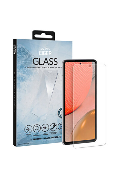 EIGER Tempered Glass Film Samsung Galaxy A72 Clear (9H, 2.5D, 0.33mm)