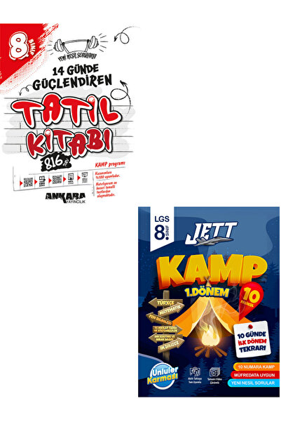 Efsane Yayınları 8.Sınıf Ankara Güçlendiren 14 Günde Tatil Kitabı + Ünlüler K...