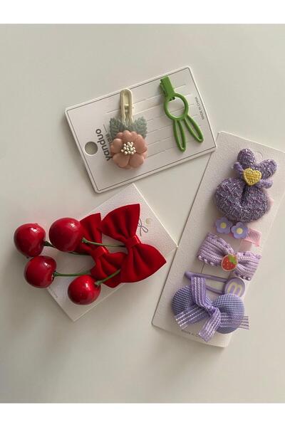 RSTM Boutique Multi-Color Multi-Buckle Set School Hairpin