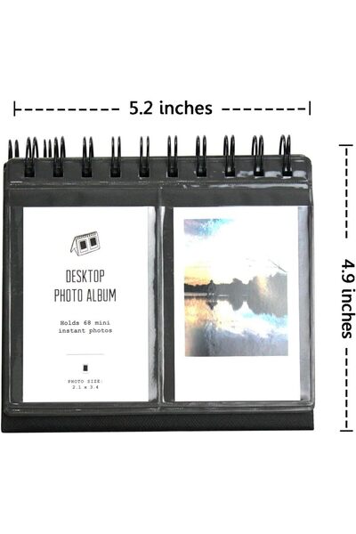 Defsedar 68 Pockets Mini Photo Album for 3-inch Instax/Polaroid Photos (Blue)