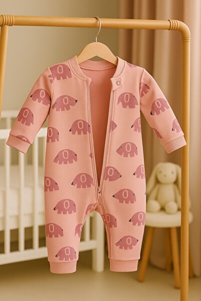 KapsülBebek 100% cotton zippered overalls