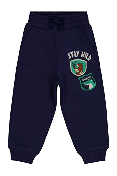 Civil Boys Pantaloni de trening cu imprimeu Stay Wild pentru 2-5 ani - Bleuma...