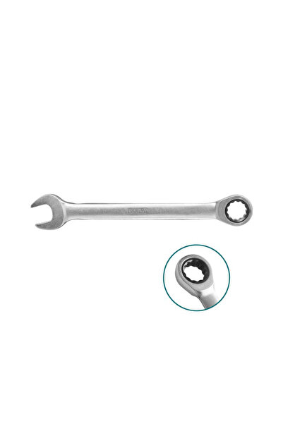 TOTAL Cheie combinata cu clichet - 17mm, L225mm