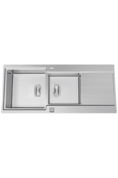 CookingAid Chiuvetă de bucătărie dublă din oțel inoxidabil EVO 116 cu scurgăt...