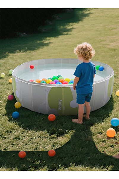 Generic Foldable Kids Sand Pool Toys , 120CM Foldable Swimming pool，Outdoor Paddling Pool for Kids