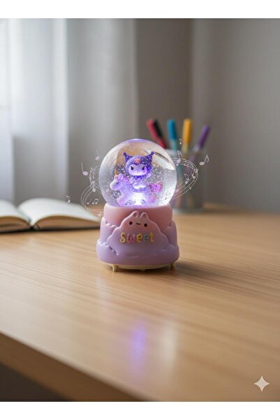 XTRIKE ME Kuromi Işıklı Müzikli Kar Küresi Orta Boy 12 Cm