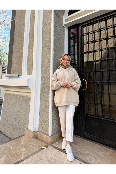 W WARGA Stone Detail Hooded Sweatshirt