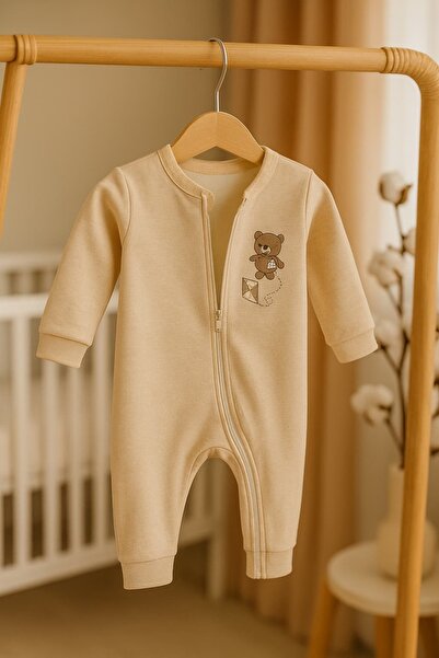 KapsülBebek 100% cotton zippered overalls